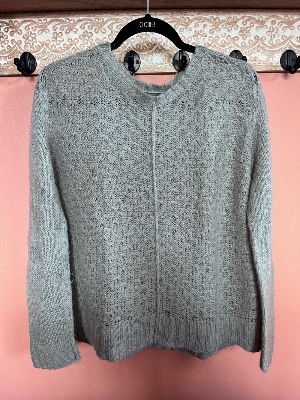 Wooden Ships Light Gray Mohair Sweater